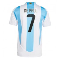 Camisa de time de futebol Argentina Rodrigo De Paul #7 Replicas 1º Equipamento Copa America 2024 Manga Curta